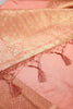 Peach Colour Silk Woven Saree