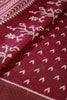 Wine Color Cotton Silk Printed Saree