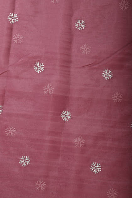 Light Maroon Tissue Resham Embroidered Saree