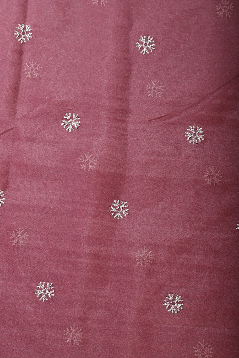 Light Maroon Tissue Resham Embroidered Saree