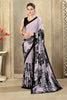 Mauve Printed Crepe Silk Saree