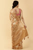 Beige Color Chanderi Woven Saree