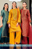 Mustard Color Banarasi Brocade Silk Unstitched Suit Material