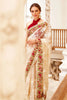 Cream Color Organza Embroidered Saree