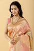 Peach Color Woven Georgette Saree