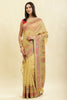Light Mustard Chanderi Cotton kashida Weaves Saree