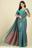 Turquoise Color Tussar Woven Silk Saree