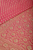 Pink Pure Khaddi Georgette Banarasi Saree with Paisley Small Butti & Zardozi Handwork