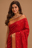 Carmine Color South Silk Paithani Work Saree