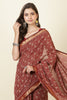 Maroon Cotton Meenkari Printed Saree