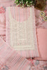 Pink Color Linen Cotton Embroidery Unstitched Suit Material
