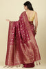 Wine Color Zari Woven South Silk Saree