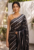 Black Sequins Embroidered Georgette Saree