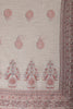 Beige & Peach Floral Printed Unstitched Suit Fabric