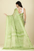 Olive Green Color Chiffon Leheriya Printed Saree
