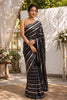 Black Sequins Embroidered Georgette Saree