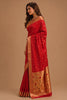 Carmine Color South Silk Paithani Work Saree