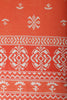 Orange Floral Block Print Cotton Unstitched Suit Fabric