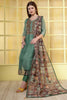 Green Chanderi Neck-Embroidered Straight Suit