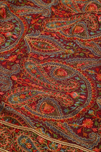 Wine Georggette Resham Embroidered And Swaroski Work Saree