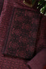 Wine And Black Digital Printed Chanderi Cotton Unstiched Suit Material