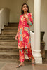 Fuchsia Pink Crepe Printed Co-Ord Dress