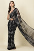 Black Printed Georgette Saree