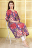 Purple Cotton Floral Printed Kurta