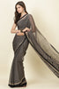 Black Georgette Printed Saree