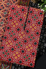 Maroon Printed Ikkat Cotton Unstitched Suit Material