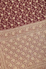 Wine Color Pure Khaddi Georgette Banarasi Saree