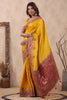 Mustard Color Embroidery Silk Saree