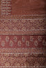 Brown Color Cotton Printed Saree