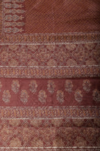 Brown Color Cotton Printed Saree