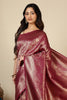 Dark Scarlet South Silk Woven Saree