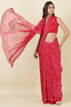 Rani Georgette Bandhani Printed Saree
