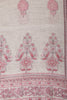 Beige & Pink Floral Printed Unstitched Suit Fabric