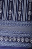 Blue And White Cotton Zari Border & Floral Block Print Unstitched Suit Material
