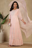 Baby Pink Embroidred Crepe Silk Anarkali Suit