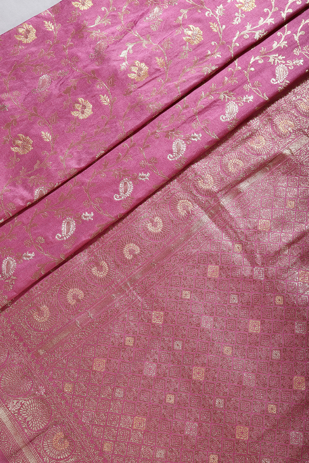 Mauve Color Zari Woven South Silk Saree