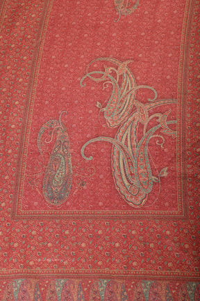 Maroon Pashmina Floral Printed Unstitched Suit Material
