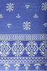 Blue Floral Block Print Cotton Unstitched Suit Fabric