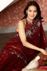 Maroon Colour Georgette Embroidered Saree
