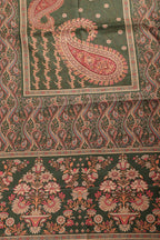 Green Color Pashmina Digital Printed Unstitched Suit Material