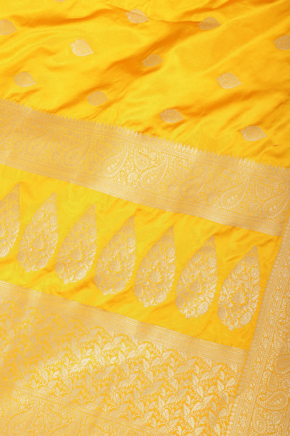 Mustard Color South Silk Zari Woven Saree