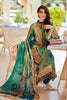 Bottle Green Color Muslin Printed Unstitched Suit Material