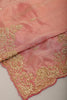 Rani Copper Color Pure Tissue Handloom Saree with Sequence & Zardozi Handwork