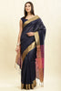 Navy Colour Silk  Woven Saree
