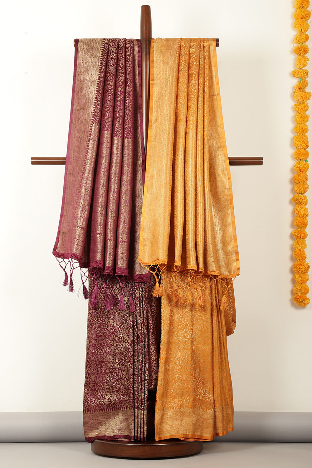 Wine Zari Woven Soft Silk Saree