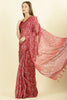 Maroon Kota Cotton Floral Jaal Printed Saree